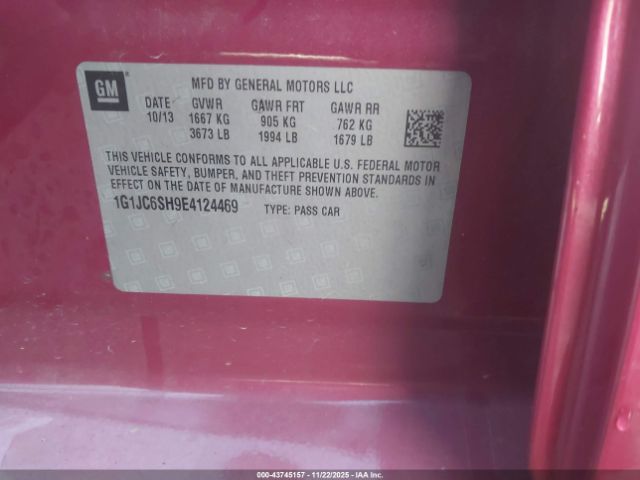 Chevrolet Sonic Lt Auto Image 9