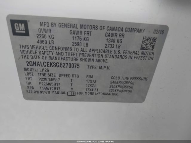 Chevrolet Equinox Lt Image 8