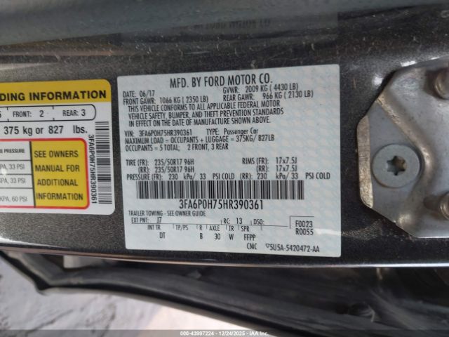 Ford Fusion Se Image 3