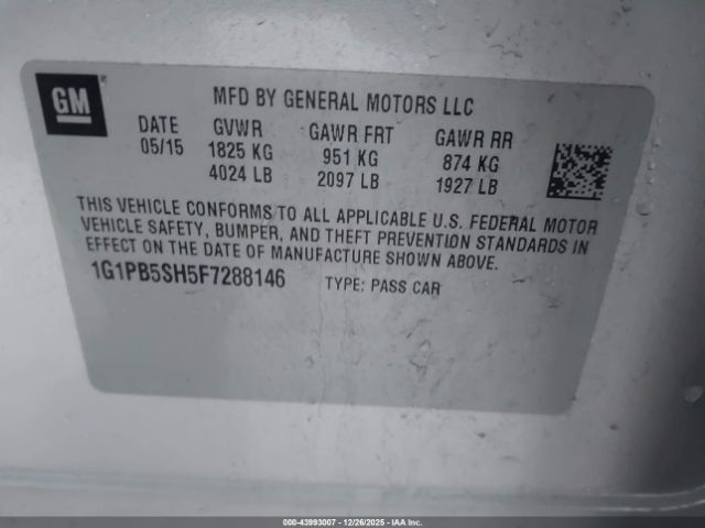 Chevrolet Cruze Ls Manual Image 12