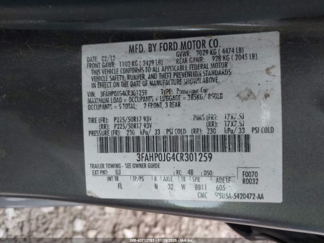 Ford Fusion Sel Image 9