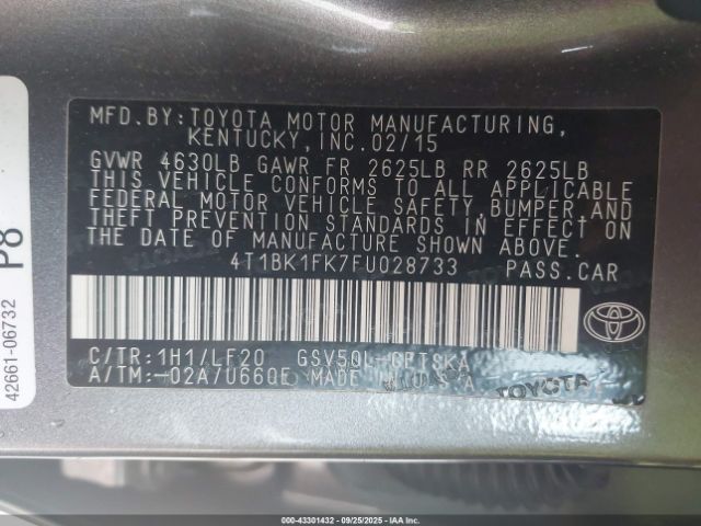 Toyota Camry Xse V6 Image 10